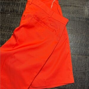 Nike Men's Bright Orange Flat Front Shorts